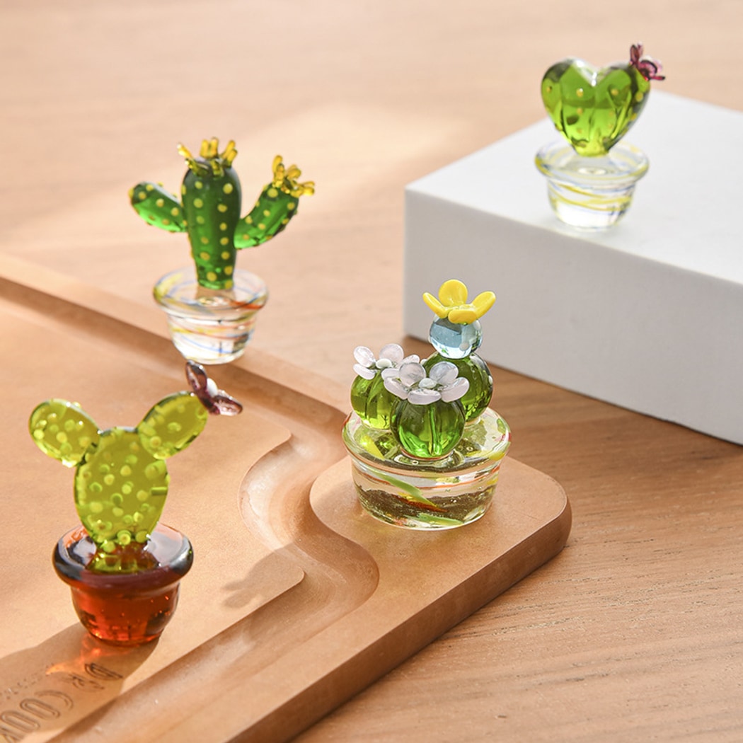 Glasira - Colorful Cute Cactus Bonsai Tabletop Ornament