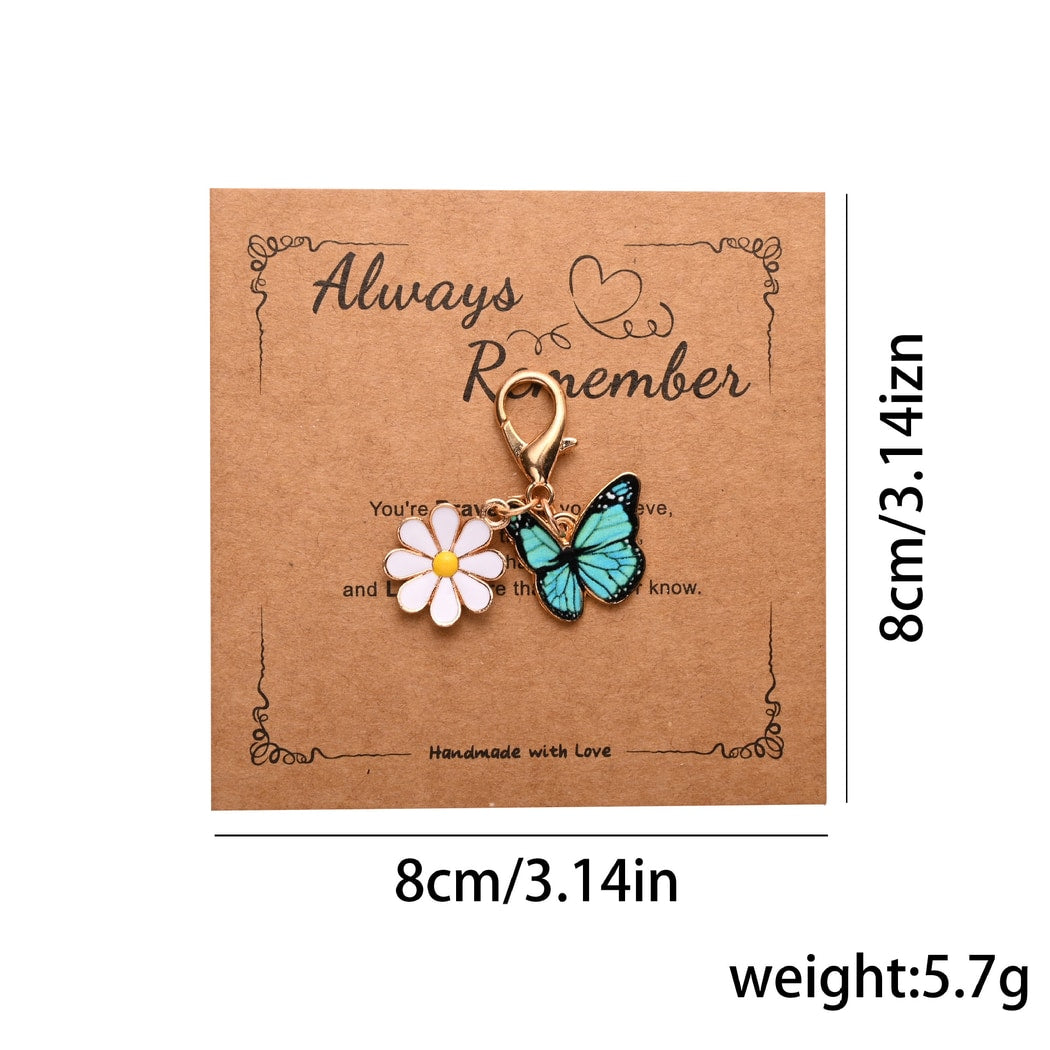 Taphug - Pocket Hug Butterfly and Daisy Keychain
