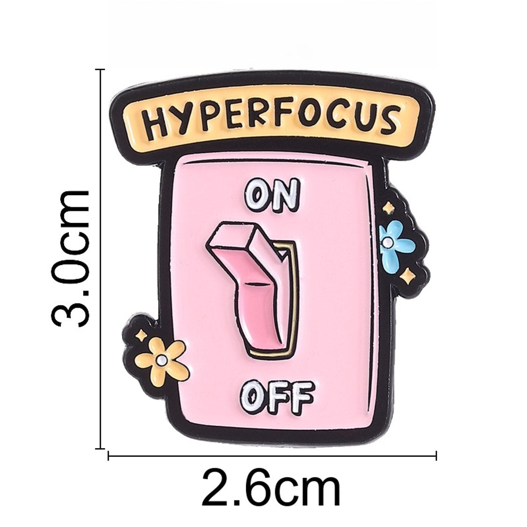 Pinori - Retro Switch Slogan Decorative Pin