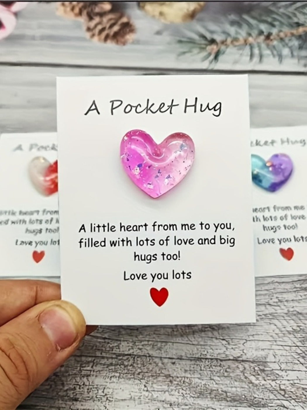 Taphug - Pocket Hug Cute Little Love pocket hug card and keepsake token view 3