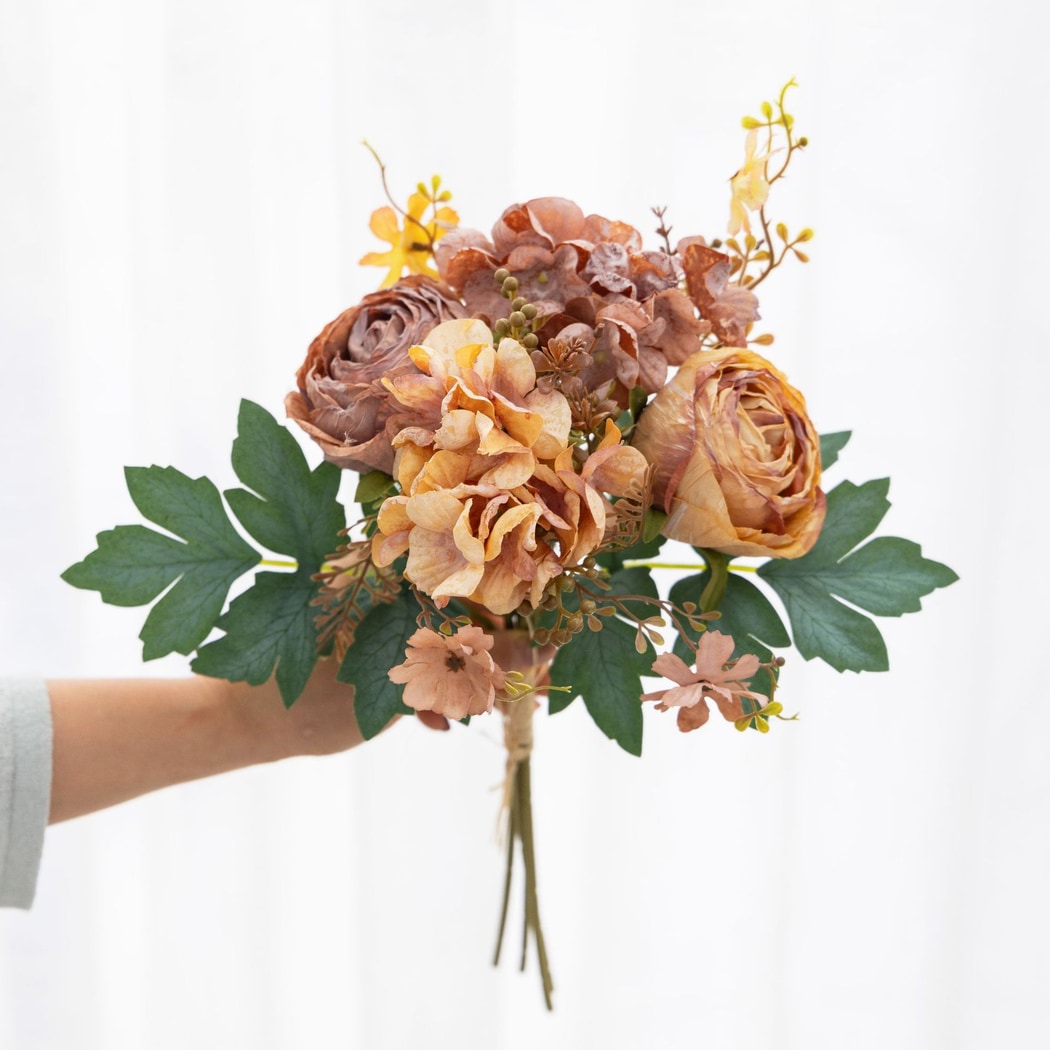 Roselle - Vintage Rose and Hydrangea Artificial Bouquet
