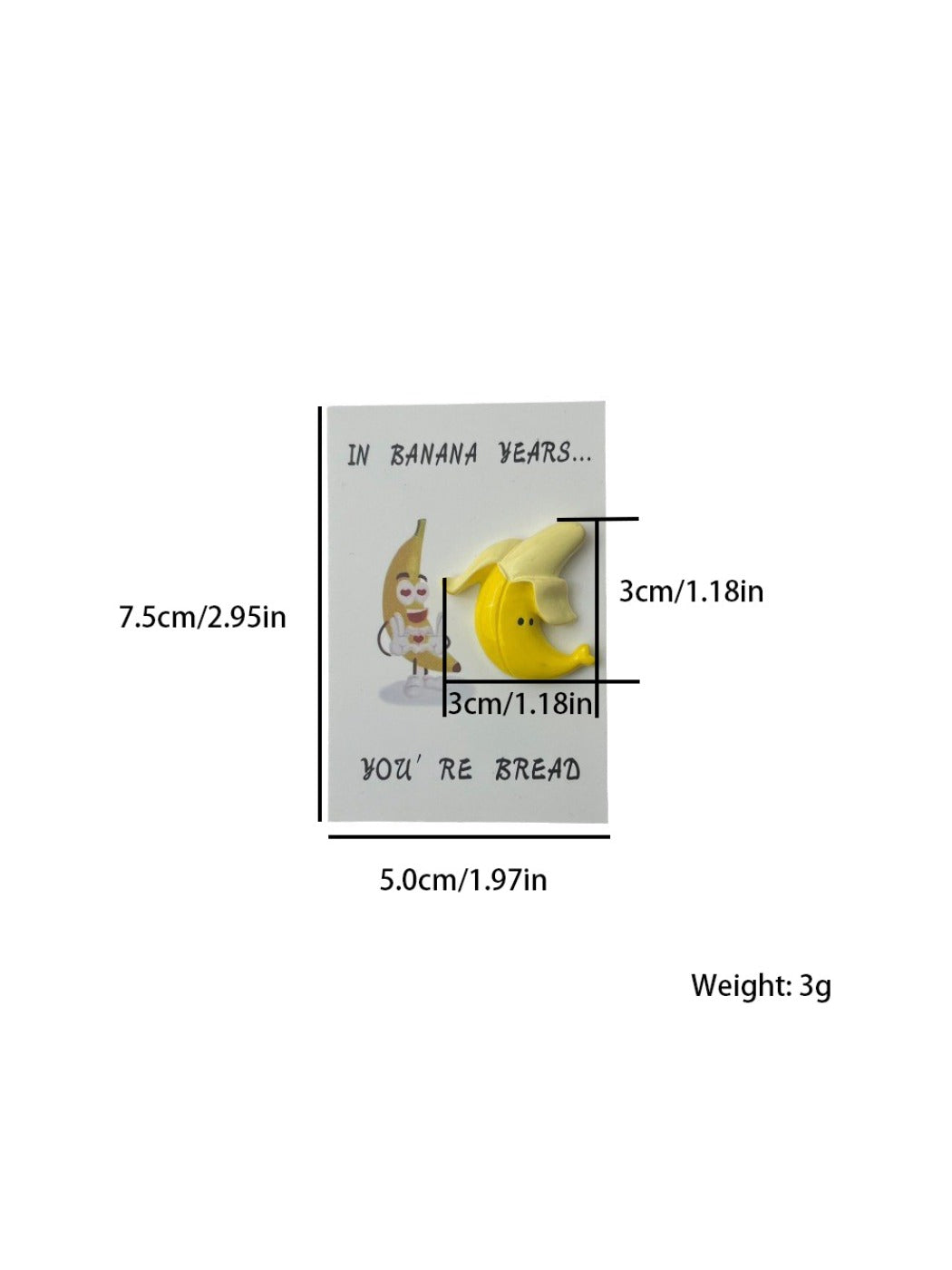 Taphug - Pocket Hug Fruit Banana Series pocket hug card and keepsake token view 5