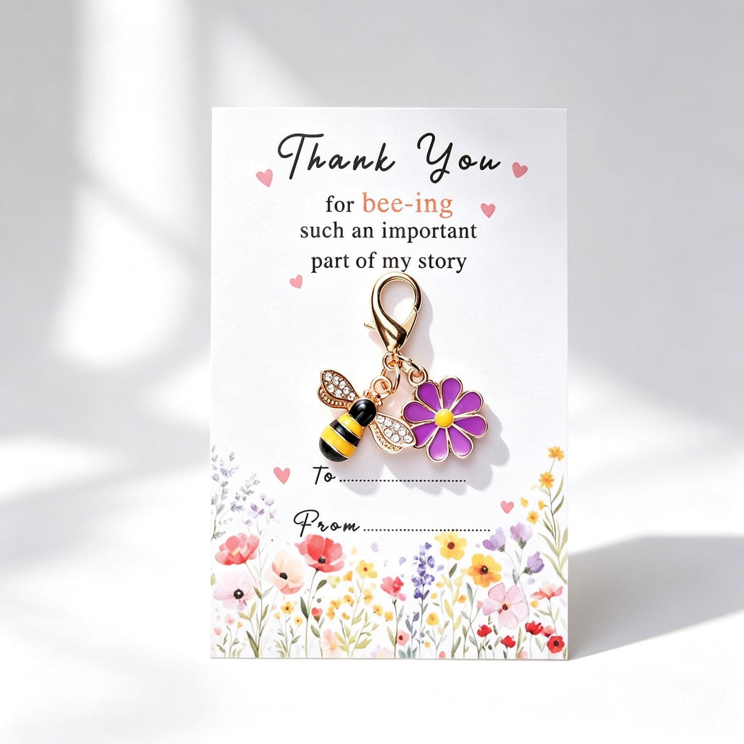 Taphug - Pocket Hug Bee Flower Keychain