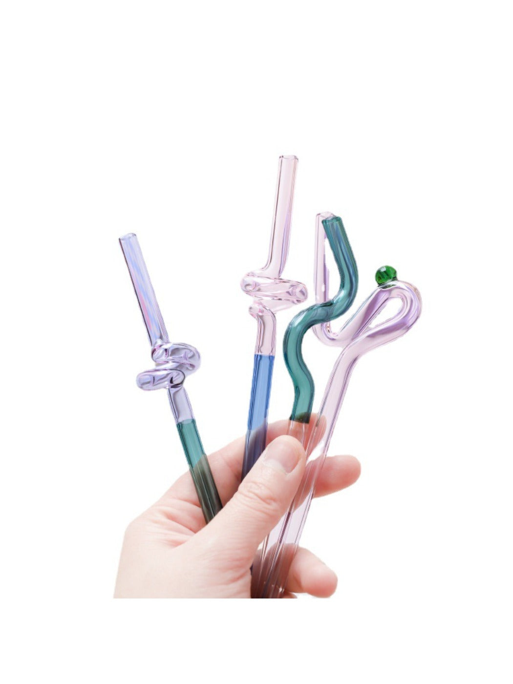 Thimara glass straws in various colors neatly packed in a gift box