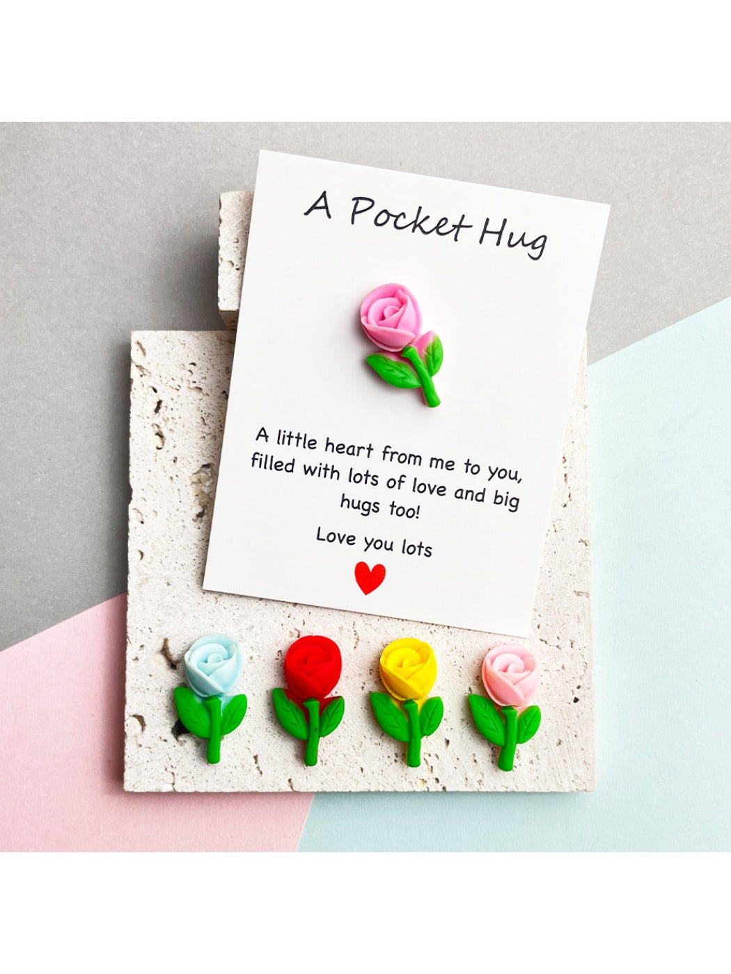 Taphug - Pocket Hug Inspirational Flower pocket hug card and keepsake token