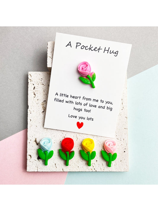 Taphug - Pocket Hug Inspirational Flower pocket hug card and keepsake token