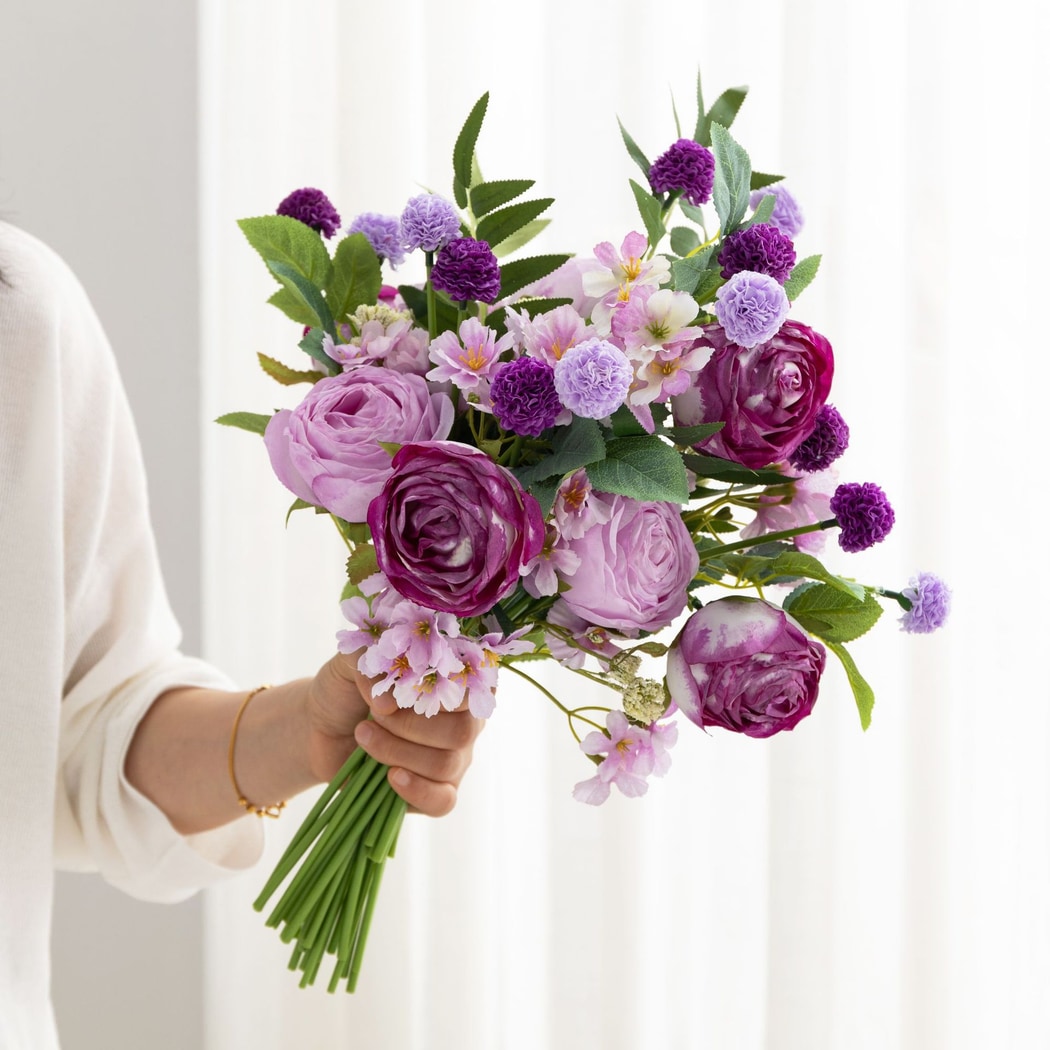 Roselle - Decorative Mixed Rose Artificial Flowers Bouquet