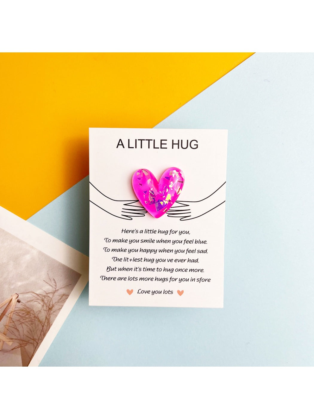 Taphug - Pocket Hug Glitter Heart Gift for Loved Ones