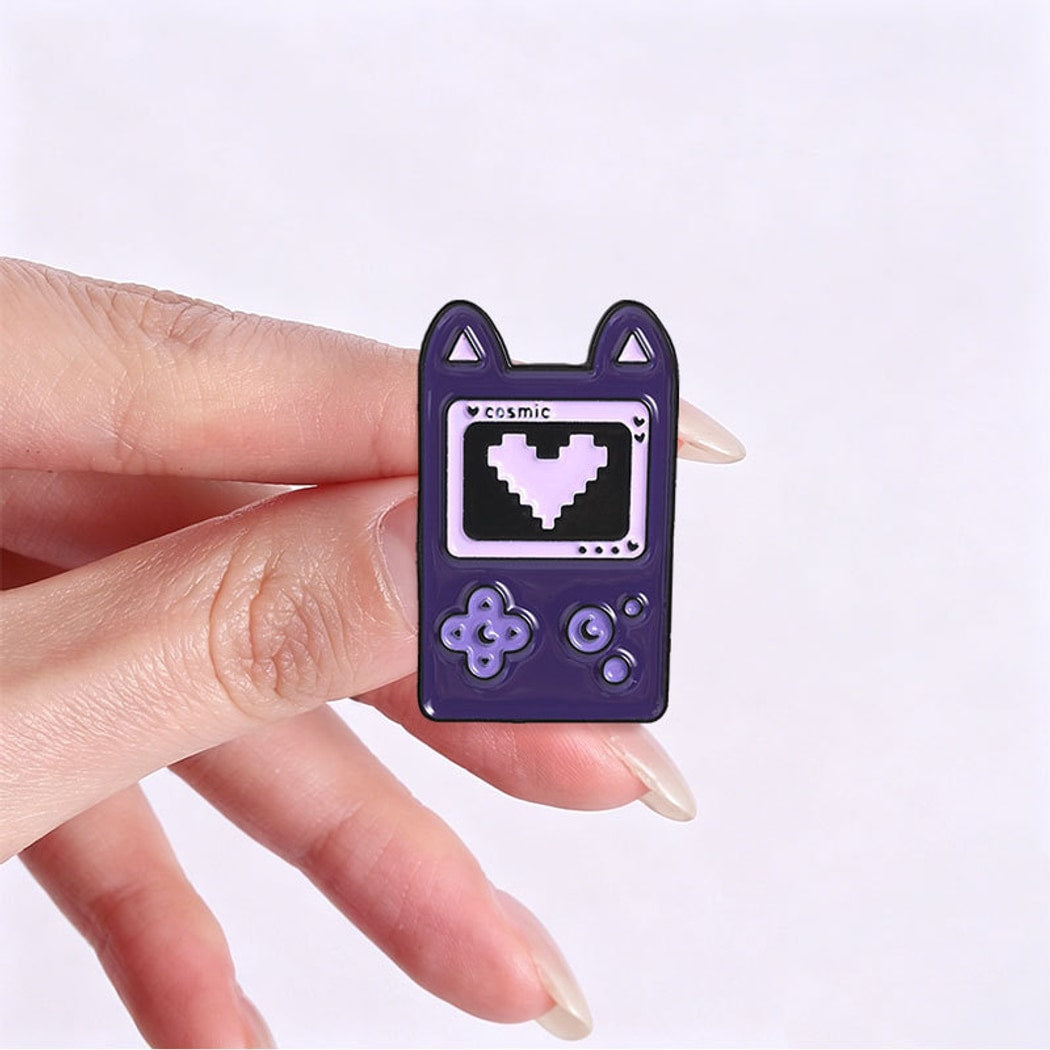 Pinori - Purple Game Console Shaped Brooch