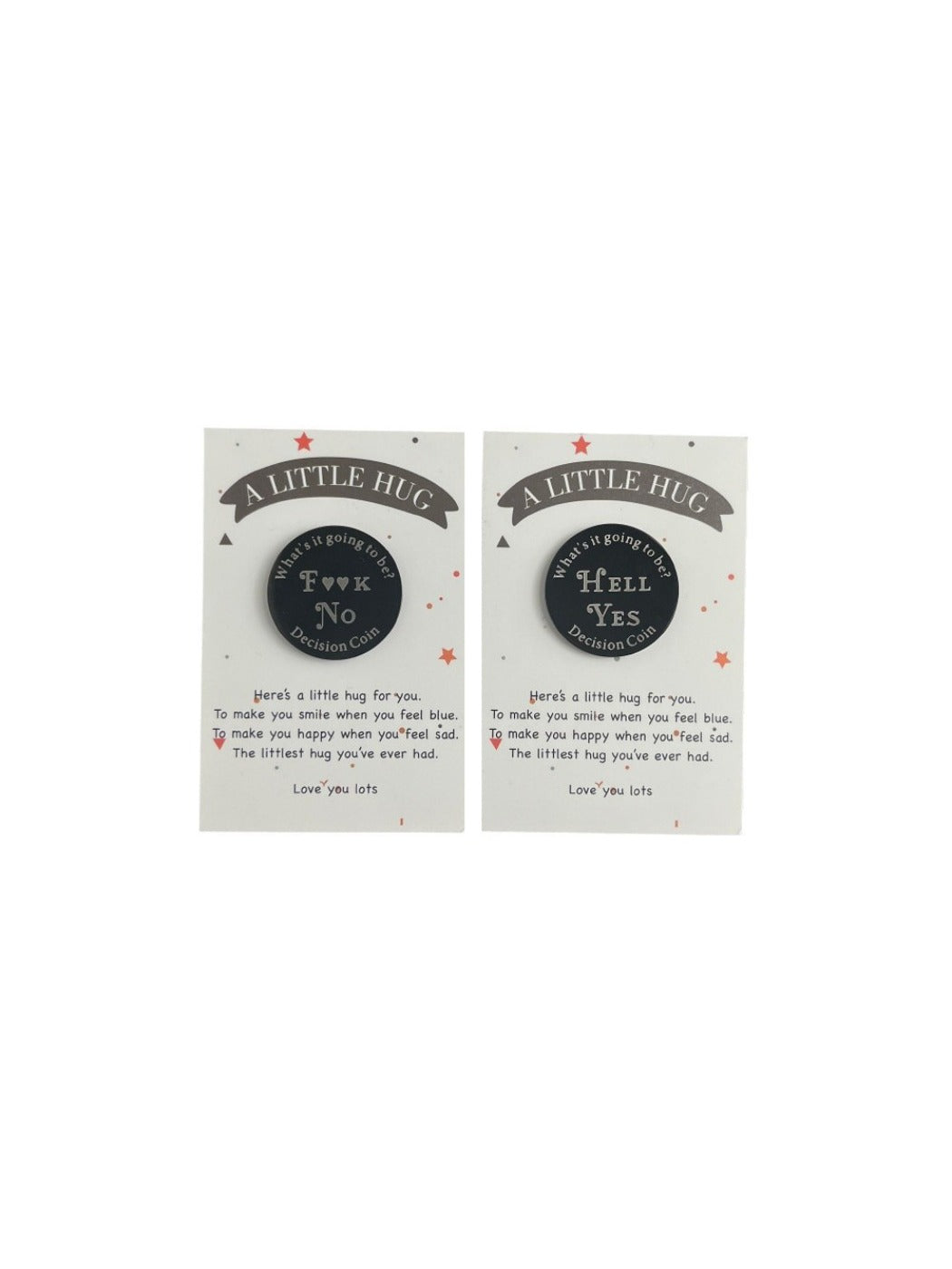 Taphug - Unique Pocket Decision Coin with Double Sided pocket hug card and keepsake token view 6