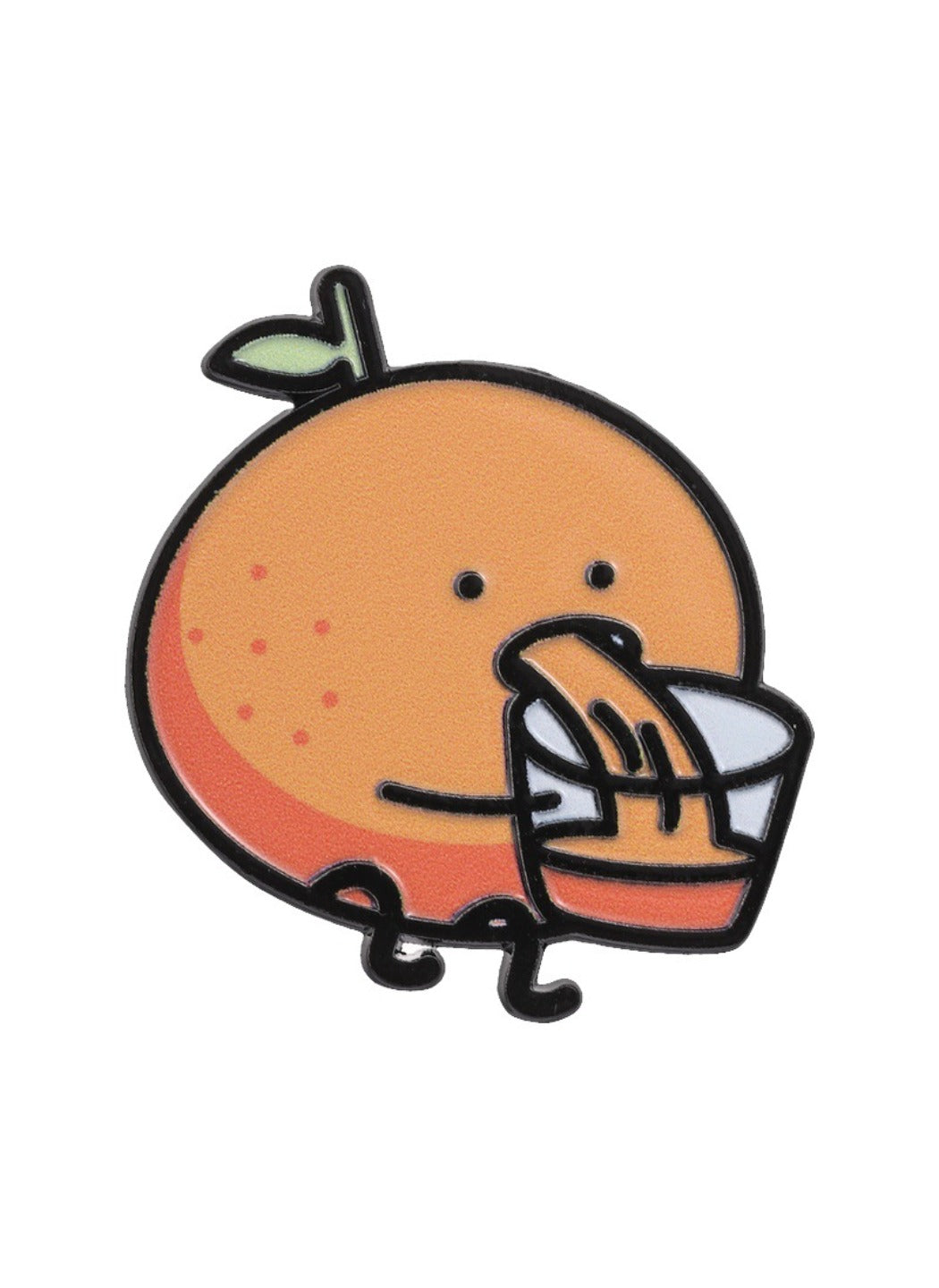 Pinori - Cute Cartoon Orange Juice Can Brooch Badge Pin