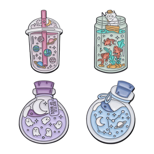 Whimsical Potion & Planet Enamel Pin