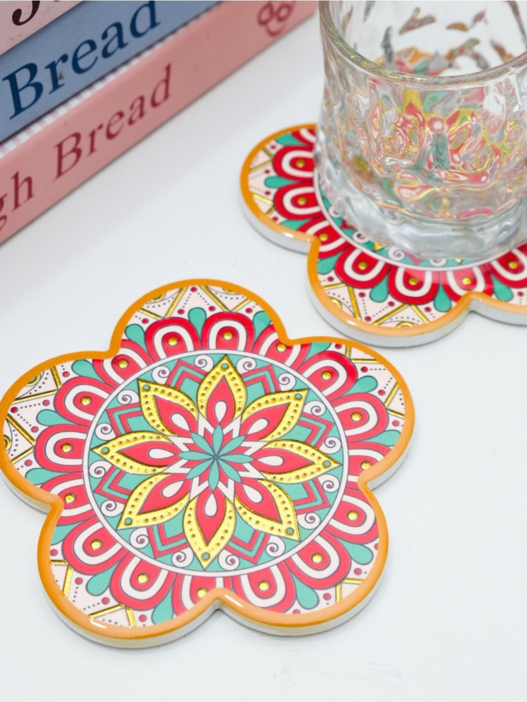 Thimara - Ethnic Style Plum Blossom Coaster Non Slip Heat Resistant