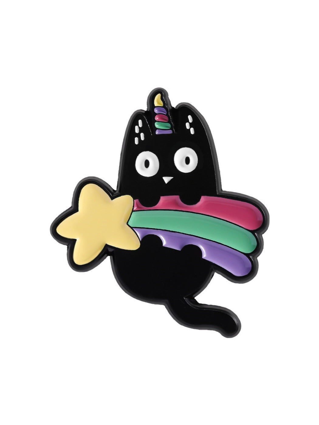 Pinori - Unicorn Black Cat Brooch