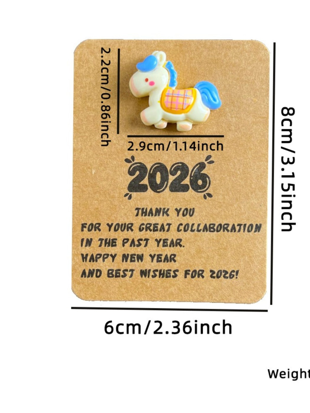 Taphug - Pocket Hug Horse Year pocket hug card and keepsake token view 4