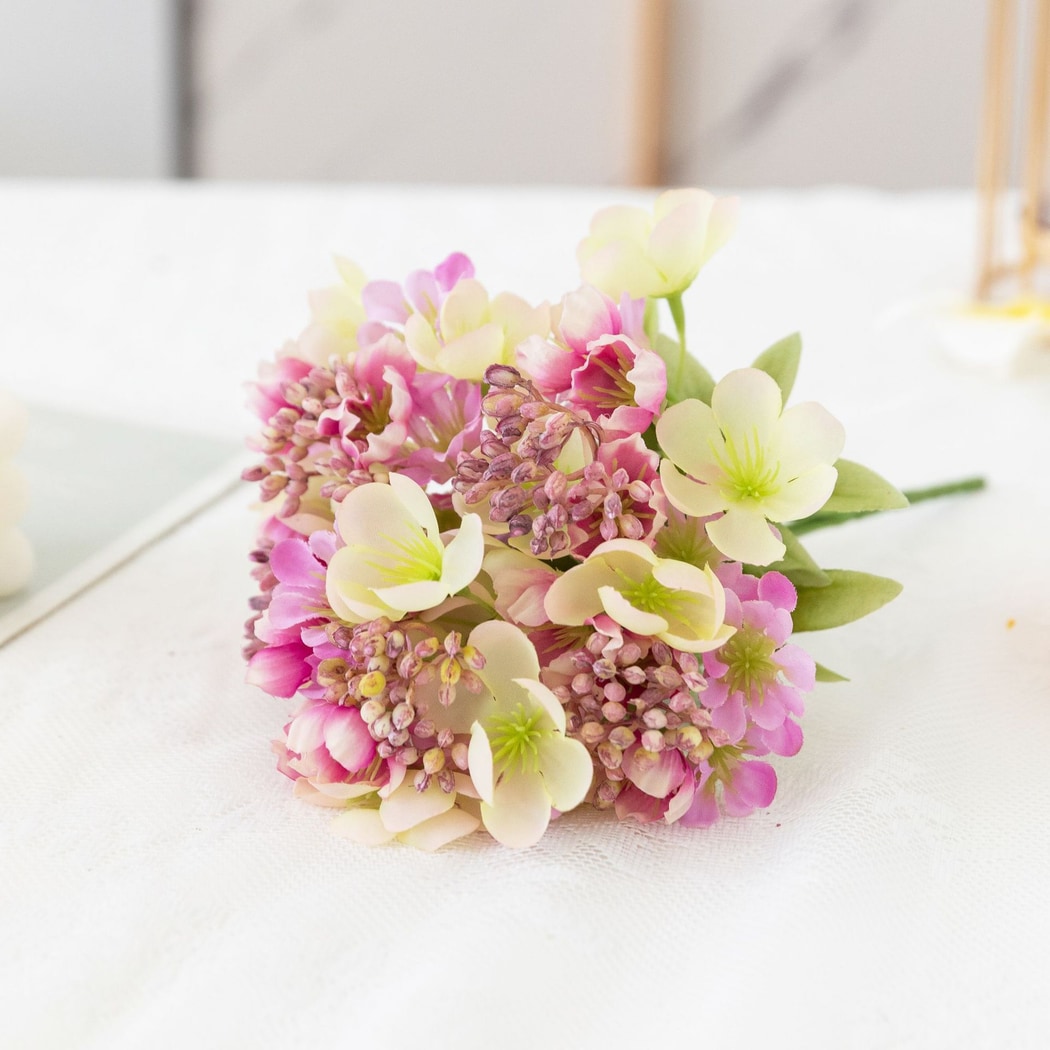 Roselle - Vibrant Artificial Camellia Flower Bouquet