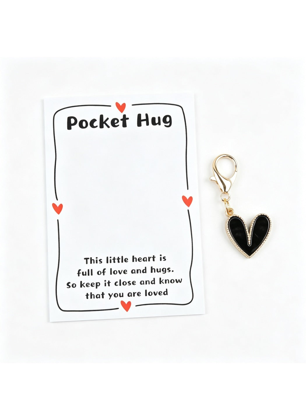 Taphug  - Alloy Pocket Hug Card Cute Heart Keychain