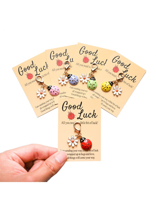 Taphug - Good Luck Charm Keychain with Ladybug Daisy