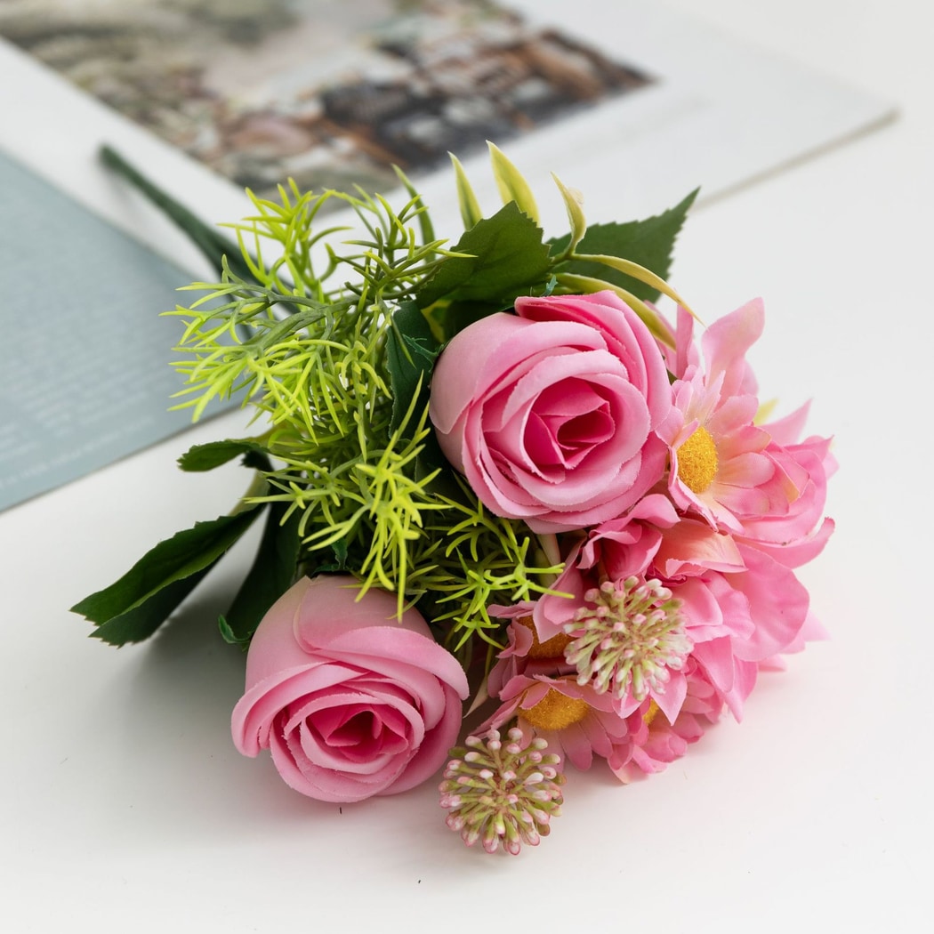 Roselle - Artificial Mixed Bouquet Home Decor Flowers