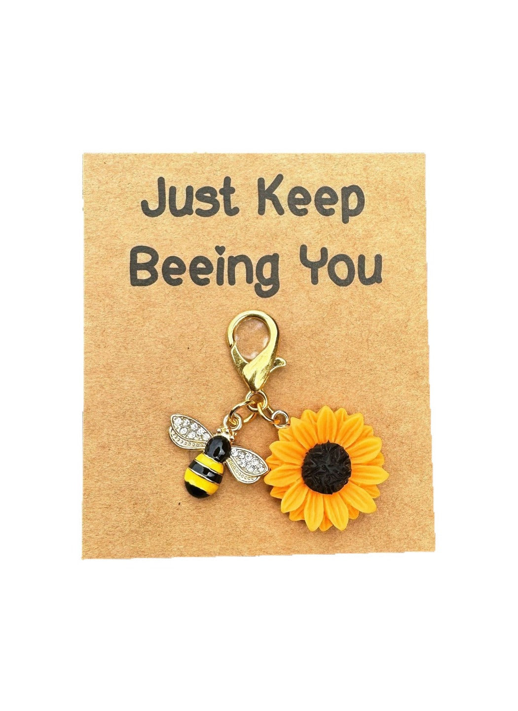 Taphug  - Alloy Pocket Hug Card Bee Sunflower Keychain