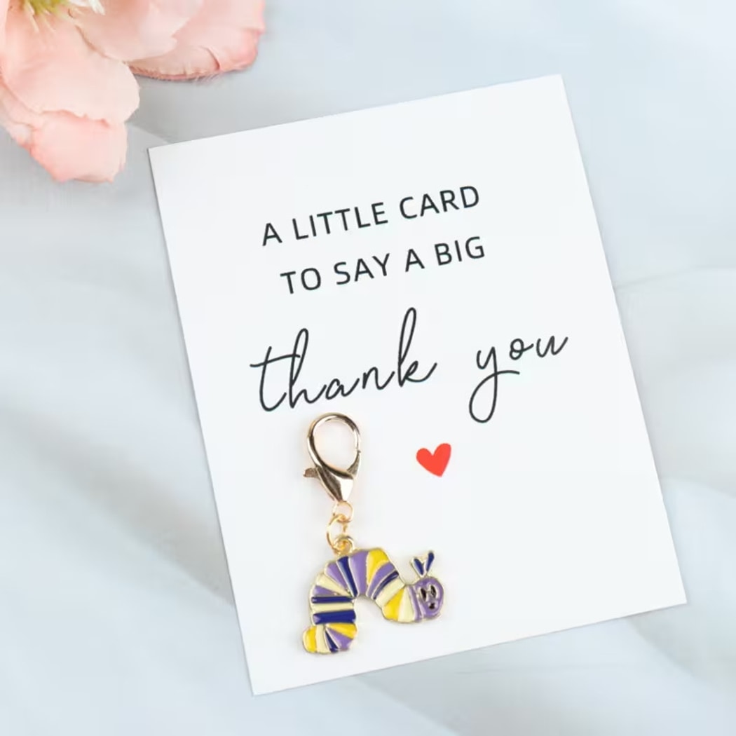 Taphug - Pocket Hug Colorful Caterpillar Charm Keychain