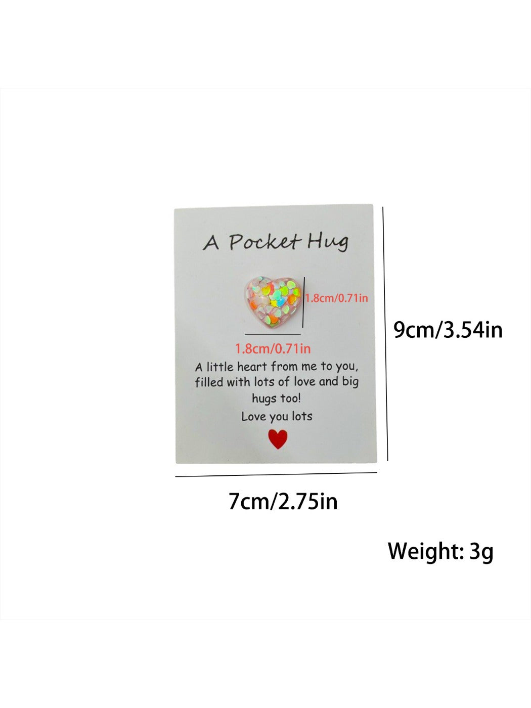 Taphug - Pocket Hug Colorful Resin Heart