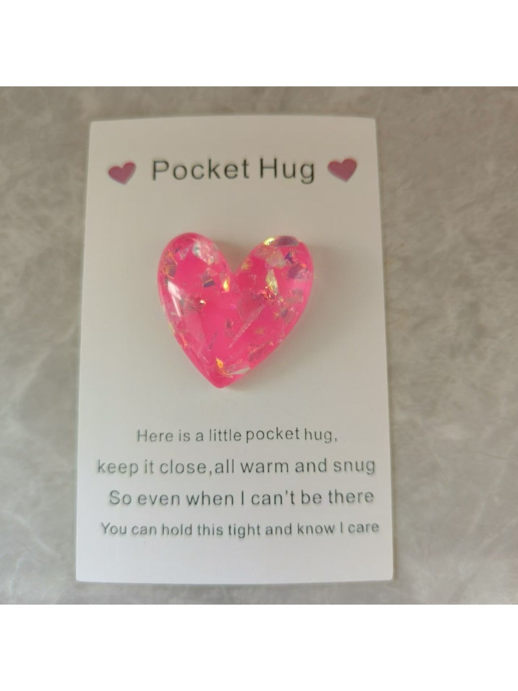 Taphug - Pocket Hug Romantic Heart pocket hug card and keepsake token view 8