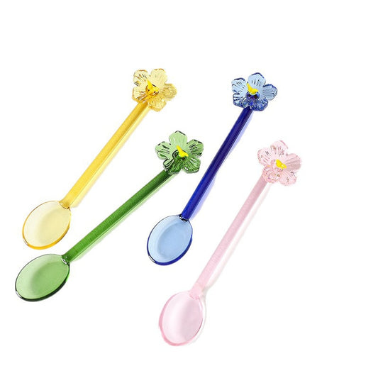 Glasira - Floral Long Handle Stirring Spoon