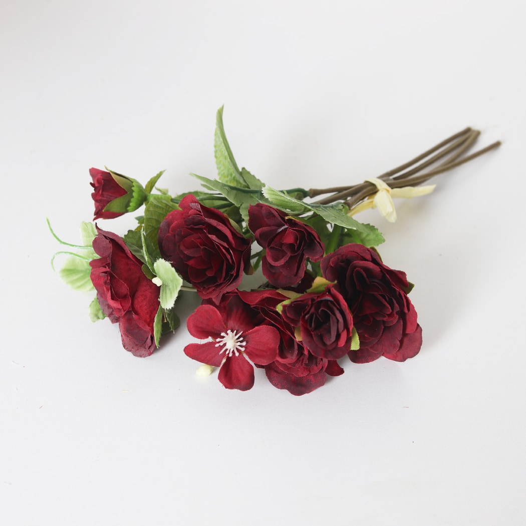 Roselle - Sunset-hued Style Artificial Rose Bouquet