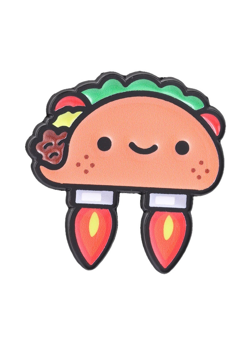 Pinori - Cute Cartoon Rocket Taco Pin Brooch Badge