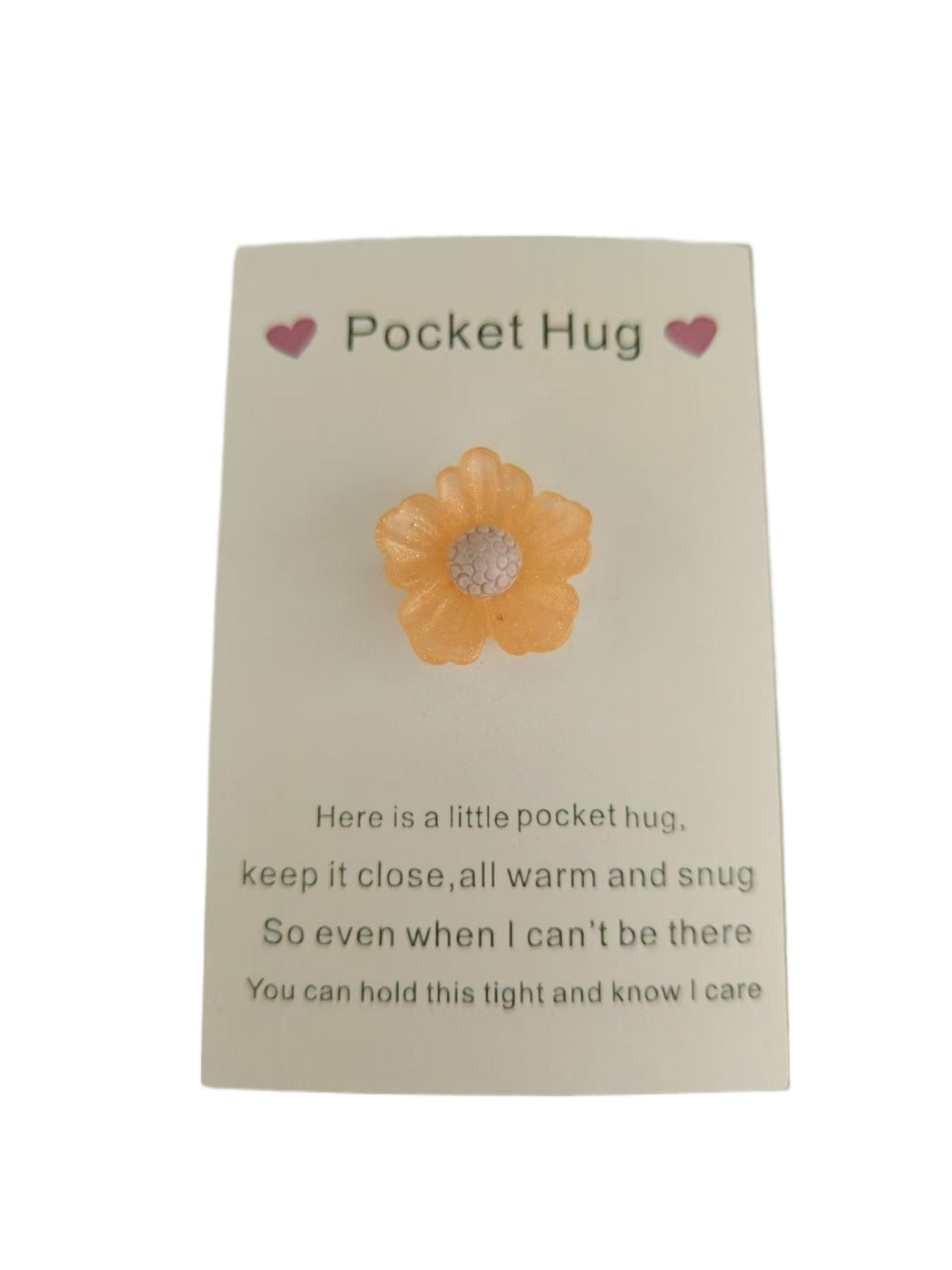 Taphug - Pocket Hug Peach Blossom pocket hug card and keepsake token view 8