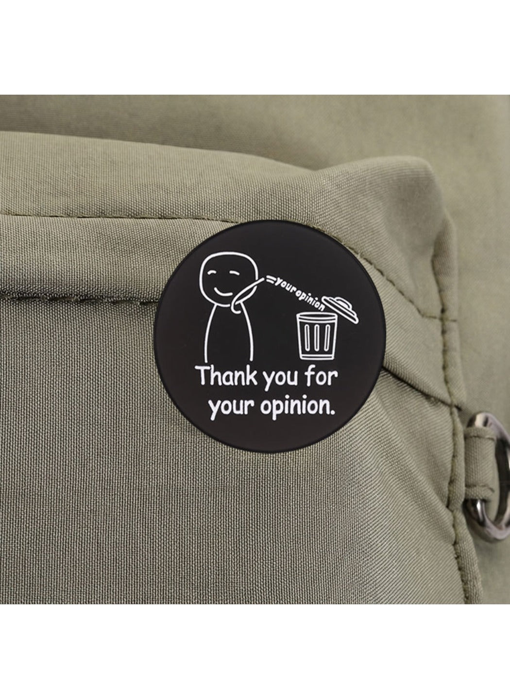 Pinori - Round Brooch Badge, Cute Cartoon Stick Figure Pin