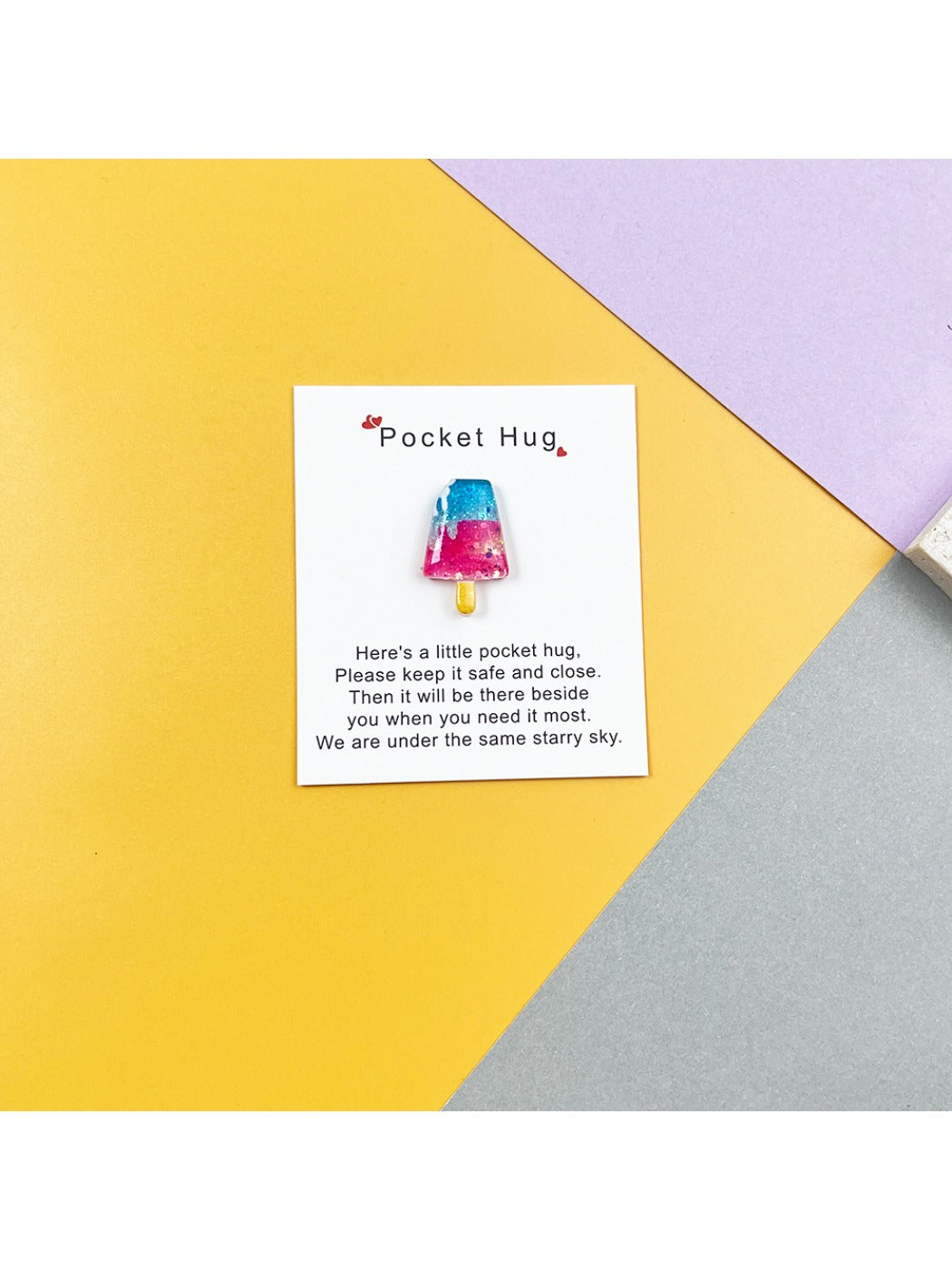 Taphug - Pocket Hug Summer Cool Series pocket hug card and keepsake token view 6