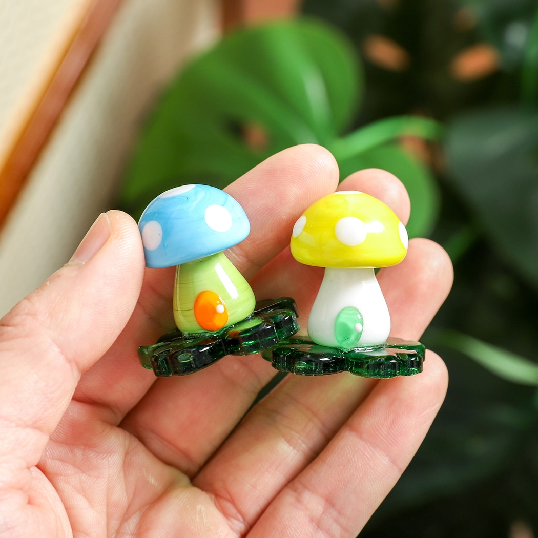Glasira - Cartoon Style Colorful Mushroom Ornament