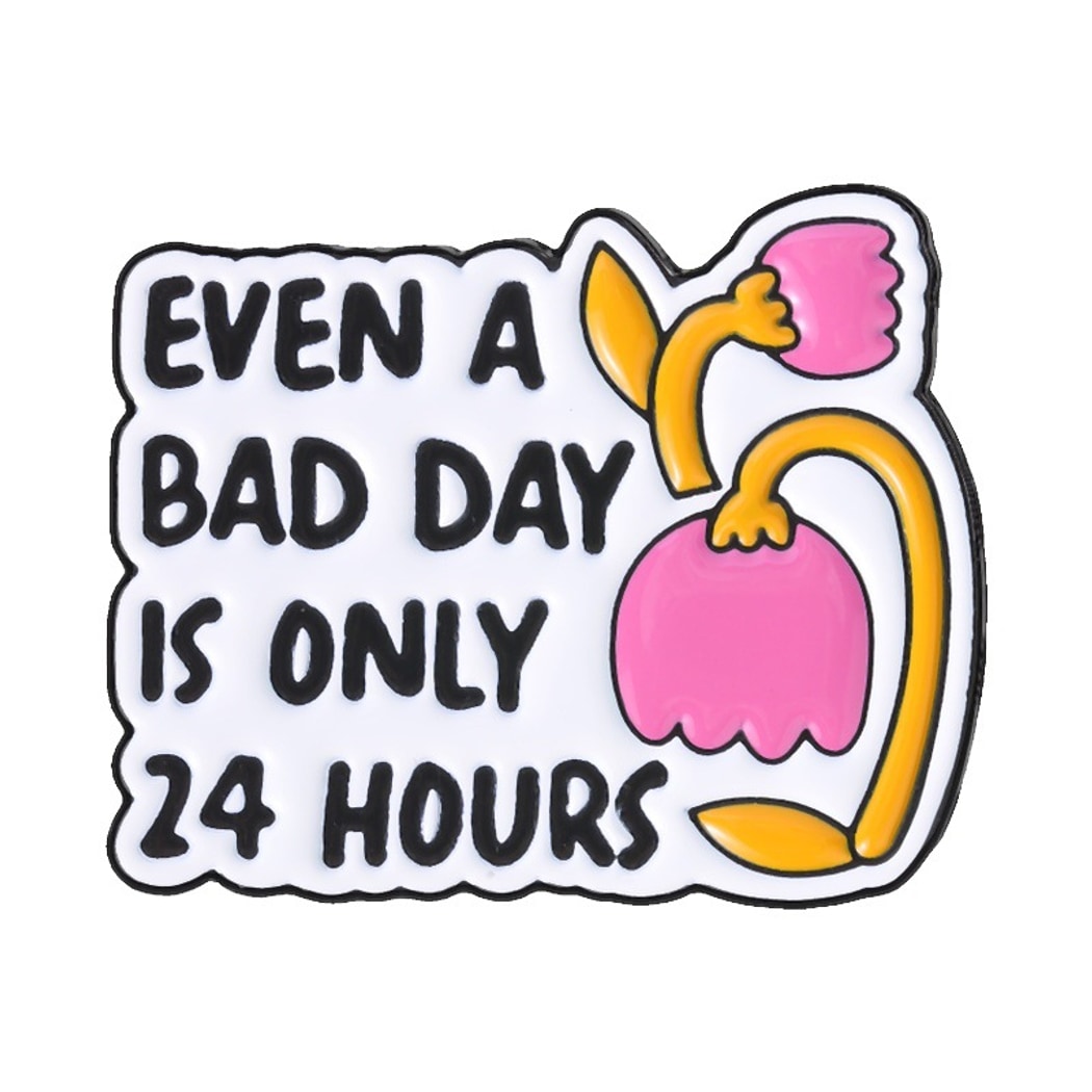 Pinori - Letter Style Flower Motivational Accent Pin