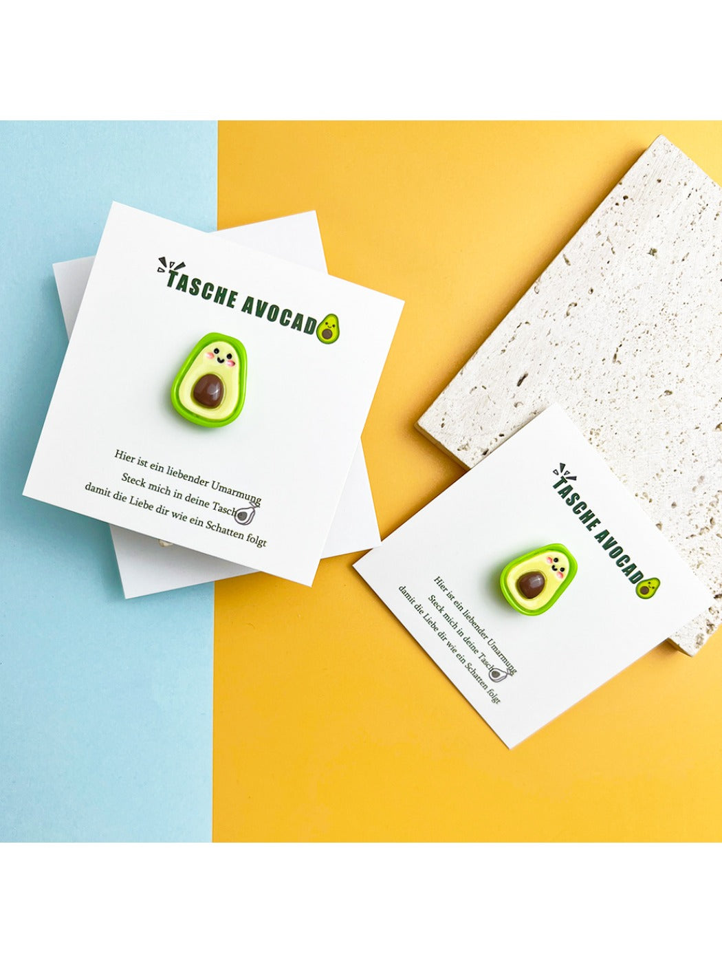Taphug - Pocket Hug Avocado pocket hug card and keepsake token view 3