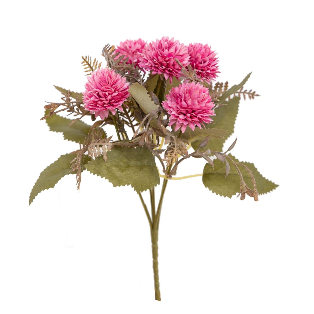 Roselle - Layered Artificial Ball Chrysanthemums Bouquet