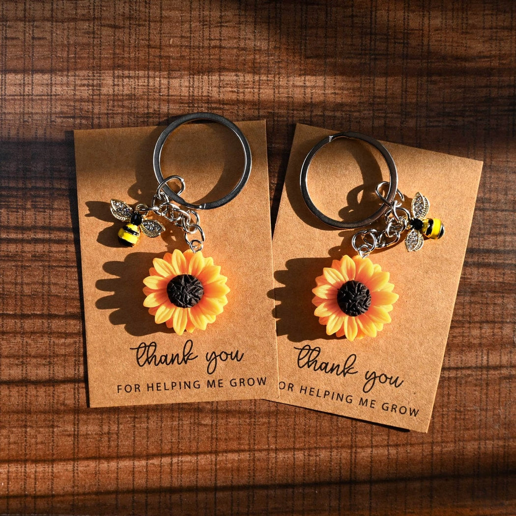 Taphug - Pocket Hug Bee Sunflower Keychain
