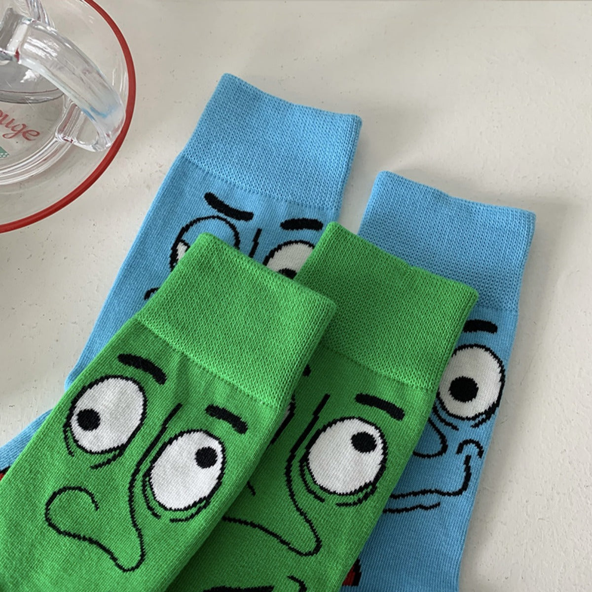 Miski ｜ Crazy Green Character Socks