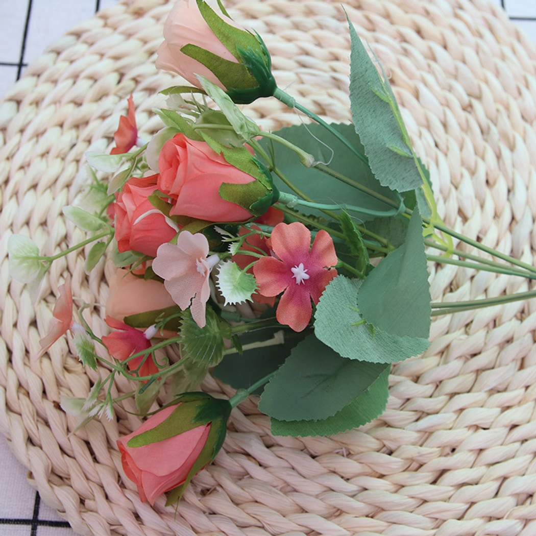 Roselle - Rustic Decorative Artificial Rose Bouquet