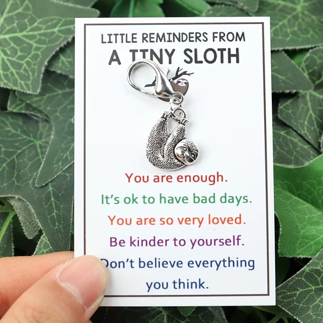 Taphug - Pocket Hug Minimal Sloth Charm Keychain