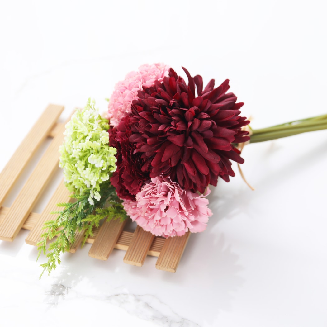 Roselle - Artificial Carnation and Chrysanthemum Bouquet
