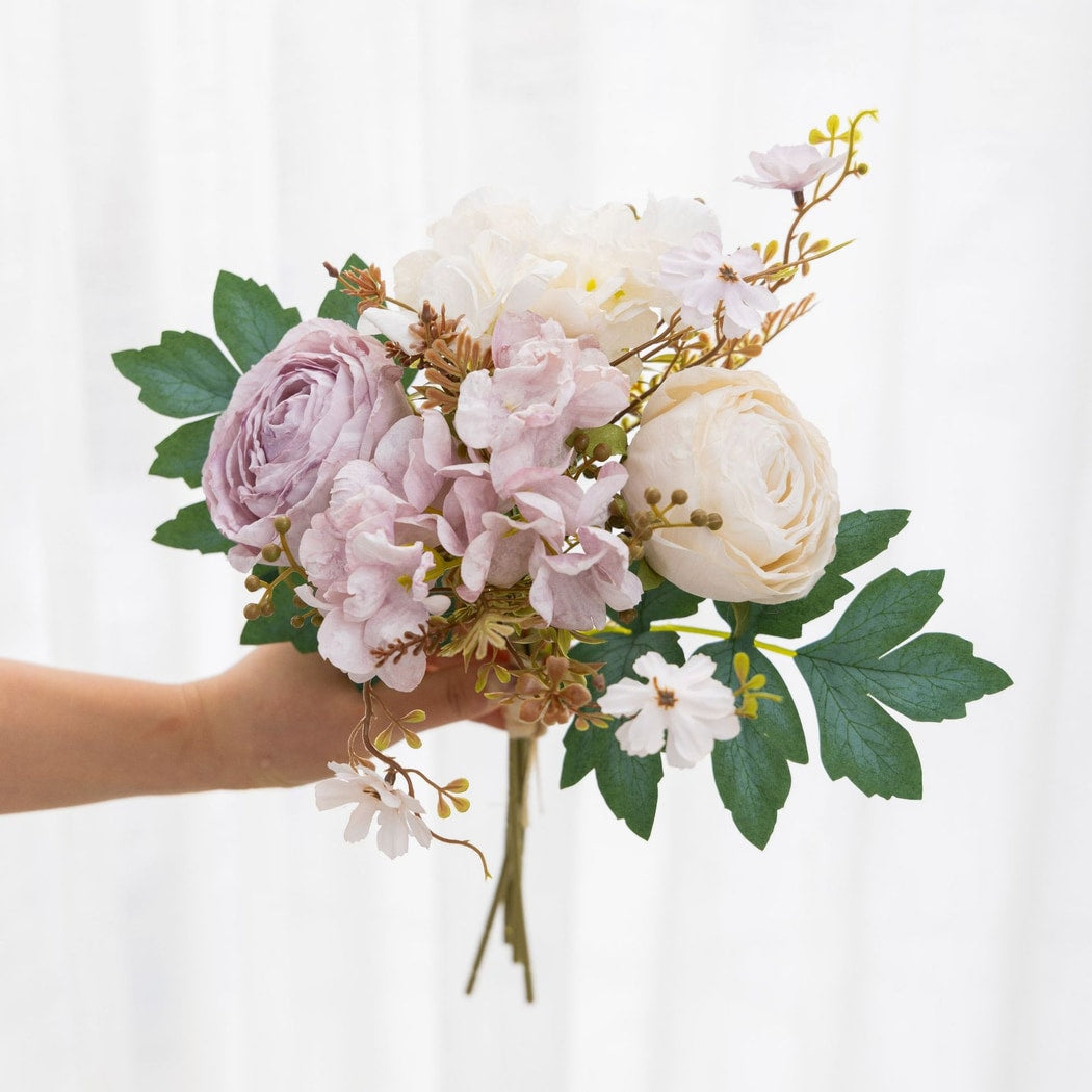 Roselle - Vintage Rose and Hydrangea Artificial Bouquet