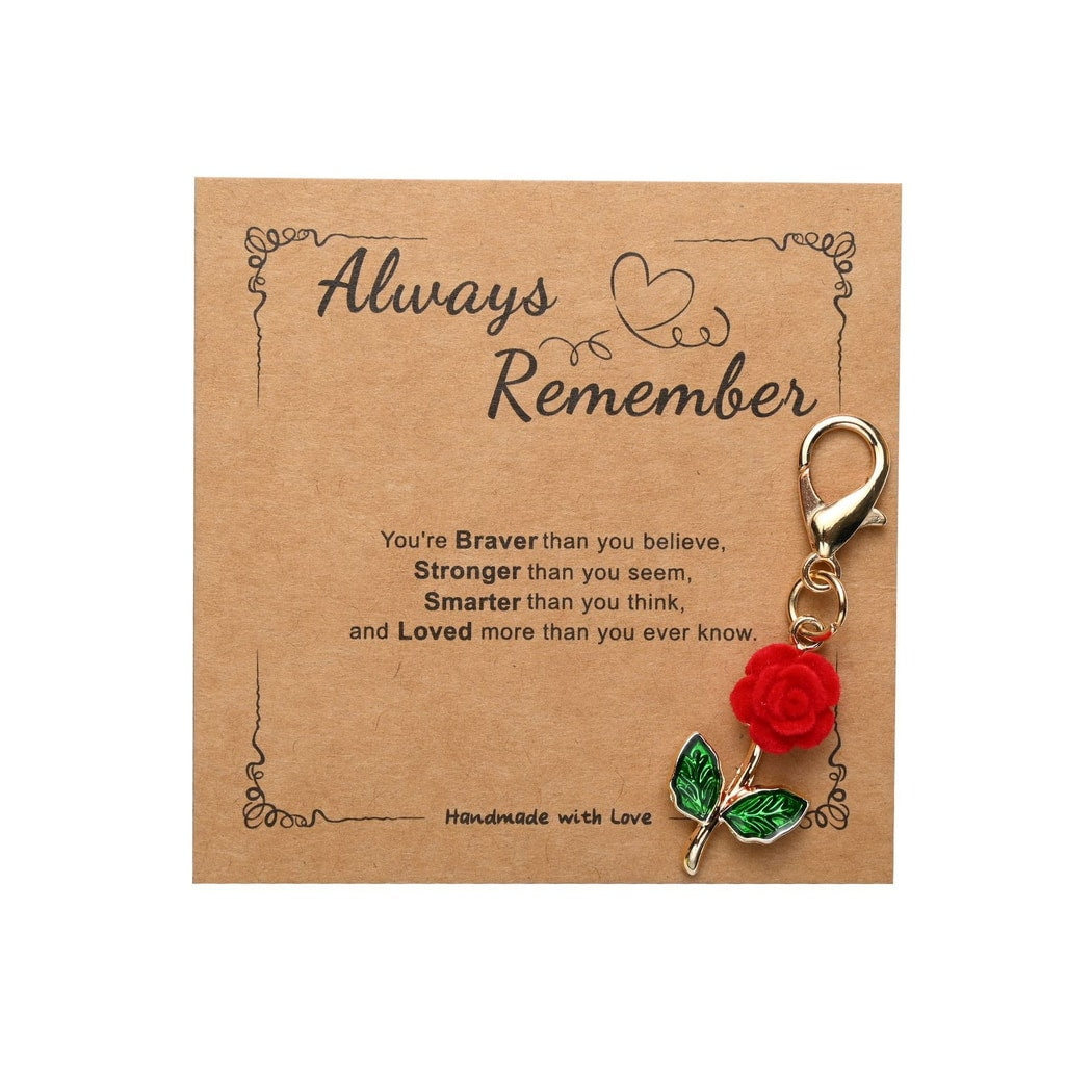 Taphug - Pocket Hug Romantic Rose Accent Keychain