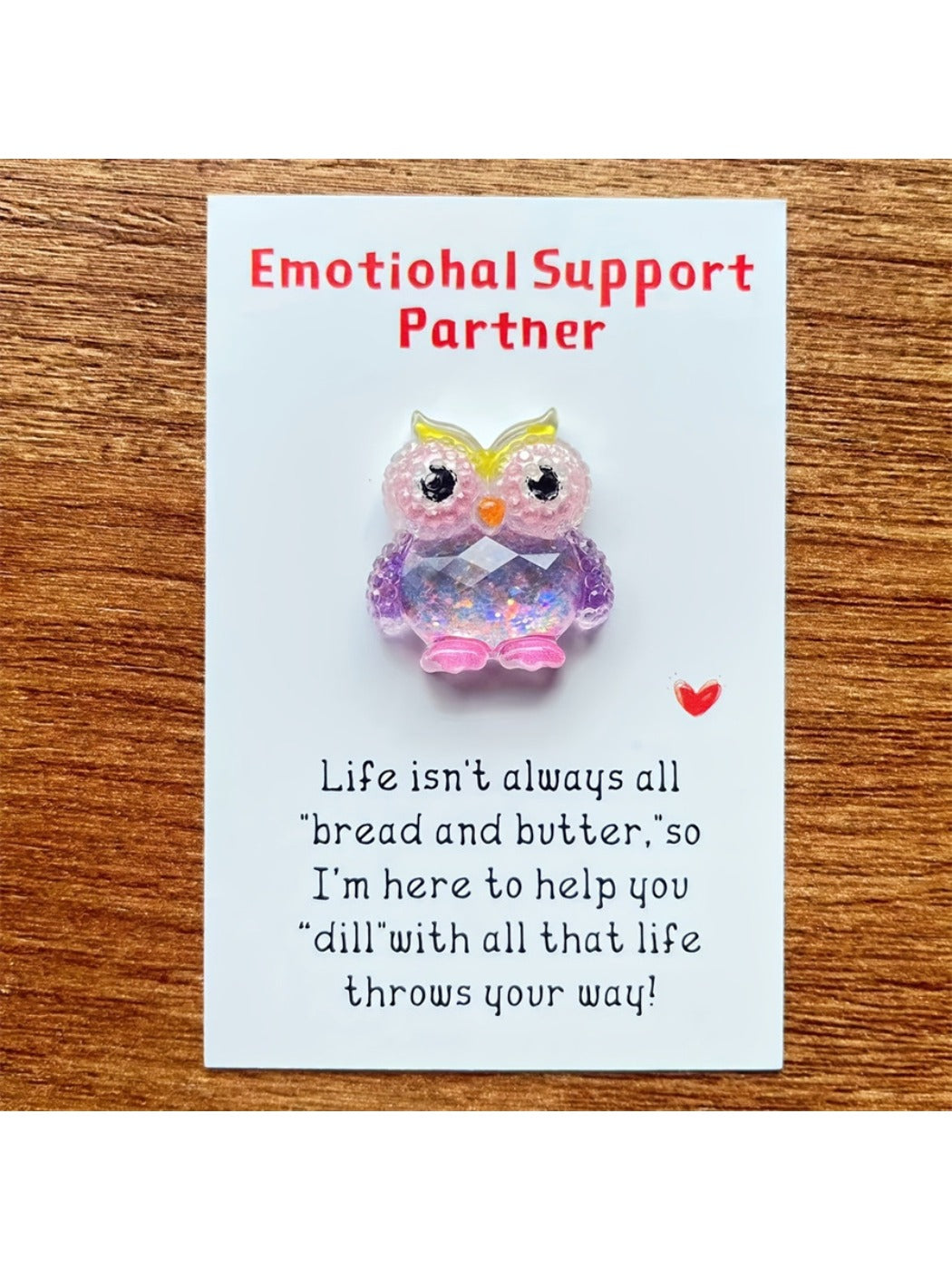 Taphug - Pocket Hug Cute Bird and Owl pocket hug card and keepsake token view 7