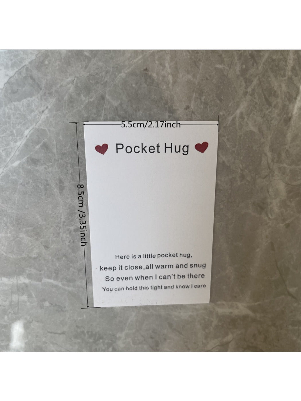 Taphug - Pocket Hug Poker Love pocket hug card and keepsake token view 3