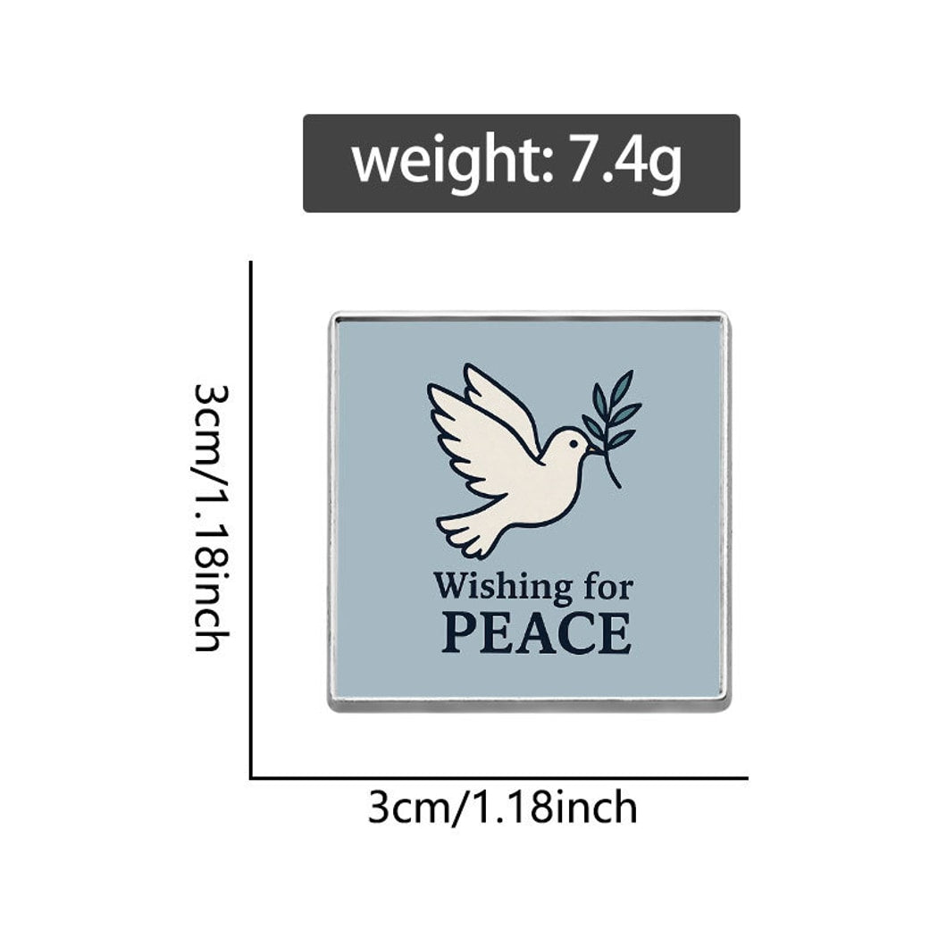 Pinori - Geometric Dove and Letter Motif Pin