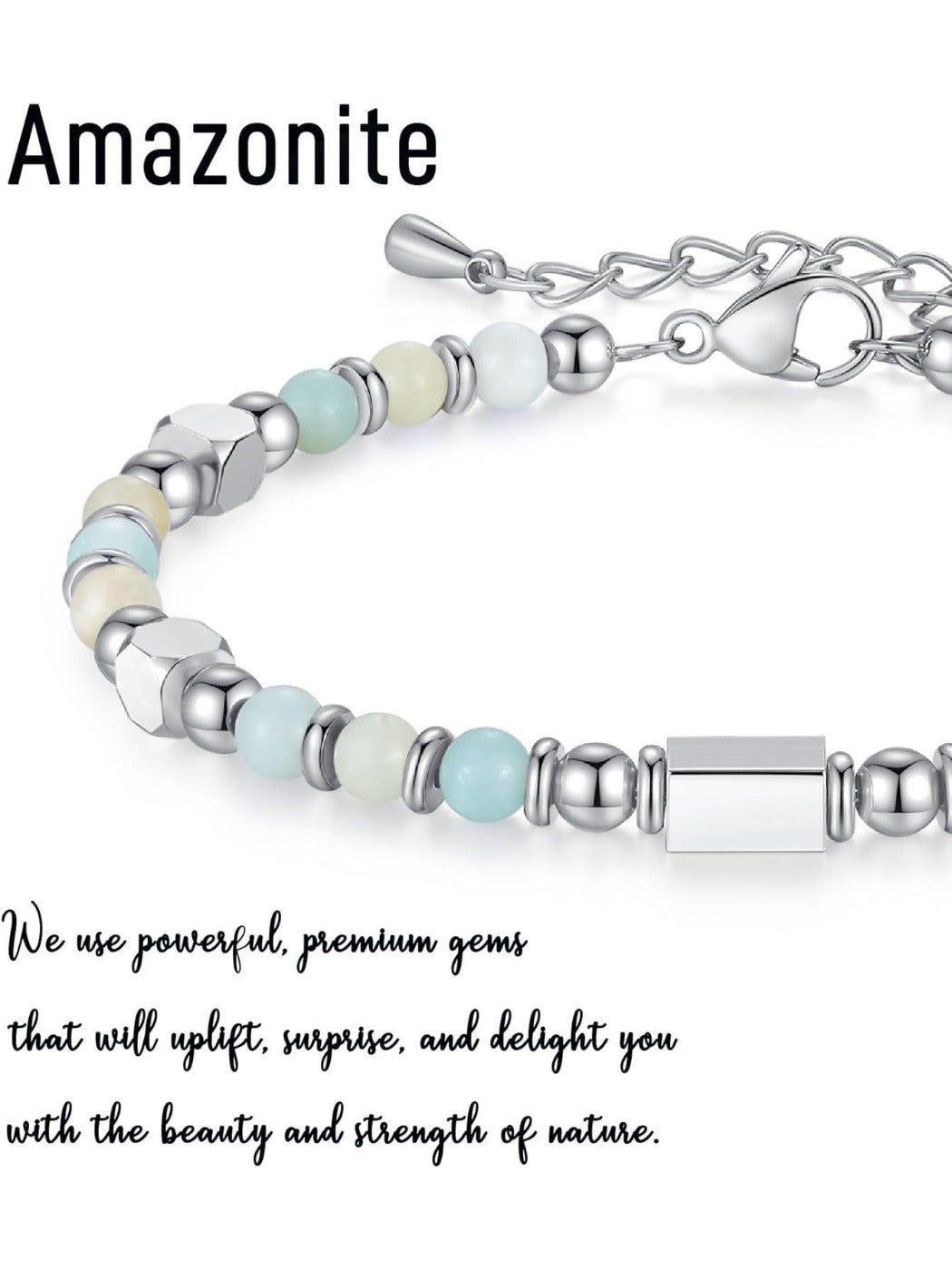 Emora bracelet next to a bohemian style card with floral design