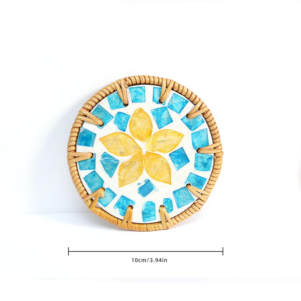 Thimara - Floral Round Tea Table Decorative Coaster