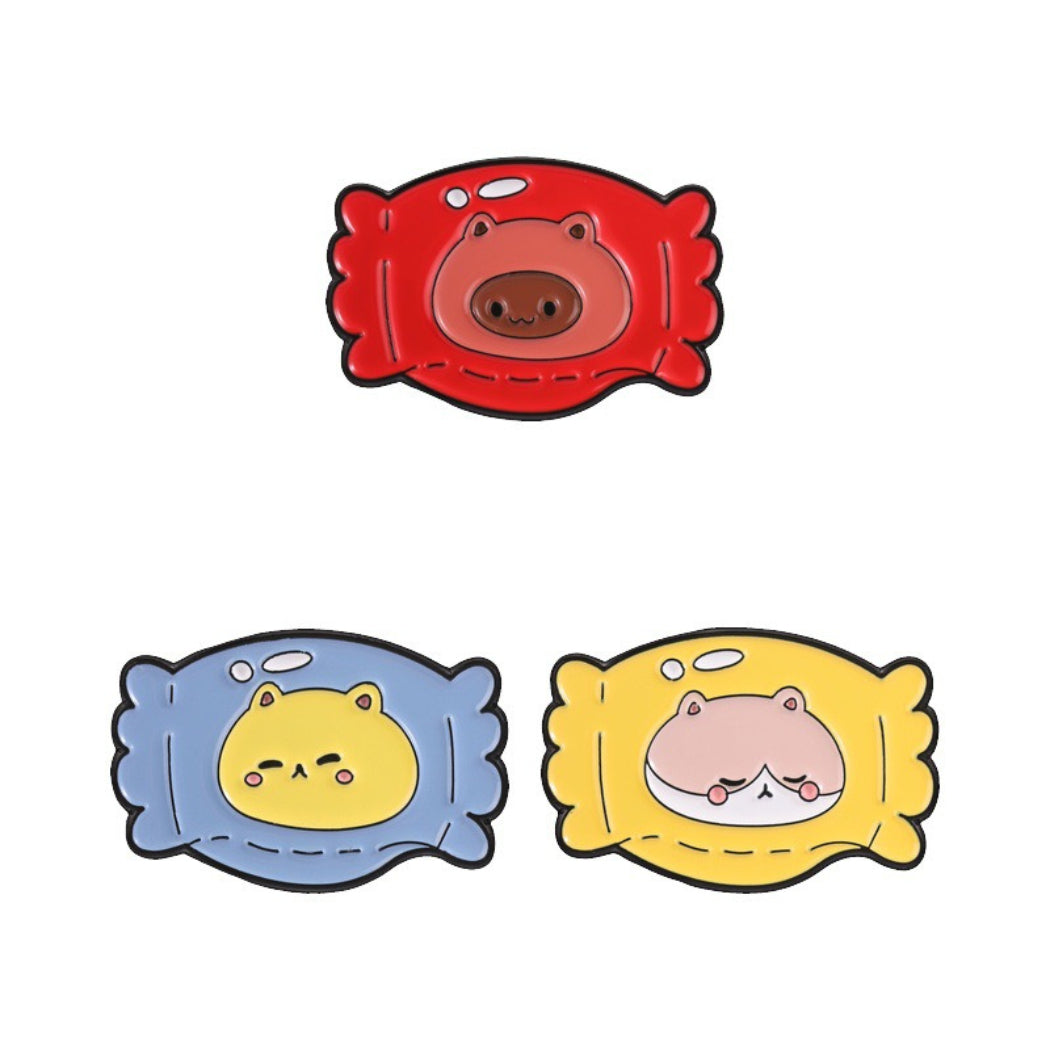 Pinori Candy Animal Enamel Pin Set
